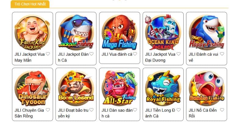 Kho game bắn cá đổi thưởng chưa bao giờ thiếu vắng trò chơi mới 